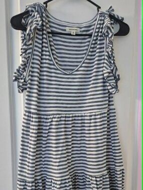 Max Studio Striped Tiered Sundress